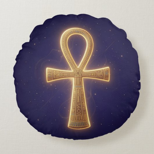 Ankh Symbol Meaning – Key of Life´3 ラウンドクッション (正面)