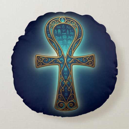 Ankh Symbol Meaning – Key of Life´5 ラウンドクッション (正面)