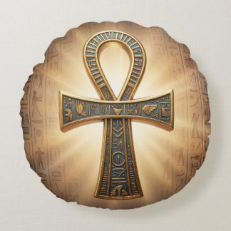 Ankh Symbol Meaning – Key of Life´9 ラウンドクッション