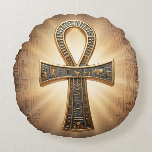 Ankh Symbol Meaning – Key of Life´9 ラウンドクッション (正面)