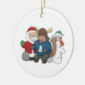 AnkylosaurusのクリスマスのInflatablesのオーナメント セラミックオーナメント (左)