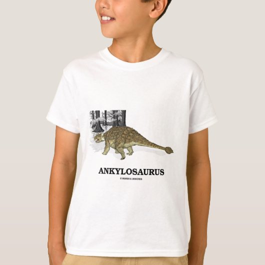 Ankylosaurus (溶かされたトカゲの恐竜) tシャツ (正面)