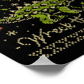 Ankylosaurus Dinosaur Christmas Sweater ポスター (角)