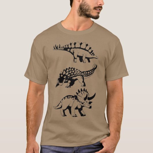 AnkyloSaurus Triceratopsステゴサウルス恐竜 Tシャツ (正面)