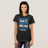 Ankylosing Spondylitis Awareness Blue Ribbon Tシャツ (正面フル)
