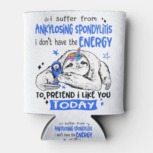 Ankylosing Spondylitis Awareness Month Ribbon Gift 缶クーラー (正面)