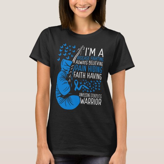 Ankylosing Spondylitis Warrior Awareness Ribbon Tシャツ (正面)