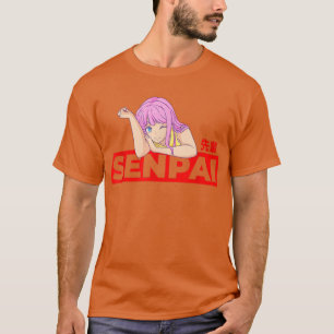 Anmie Aesthetic Senpai Waifu Tシャツ