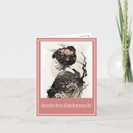 Anmutige japanische Geisha -  カード