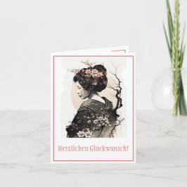 Anmutige japanische Geisha -  カード