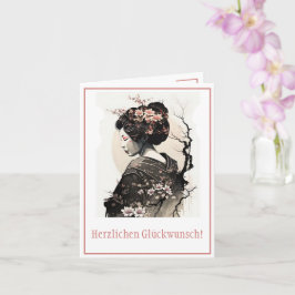 Anmutige japanische Geisha -  カード