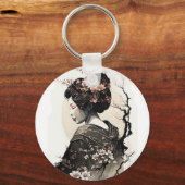 Anmutige japanische Geisha - キーホルダー (正面)