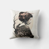 Anmutige japanische Geisha -  クッション (裏面)