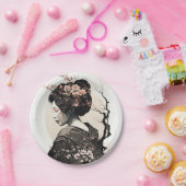 Anmutige japanische Geisha -  ペーパープレート (パーティー)