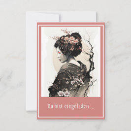 Anmutige japanische Geisha -  招待状