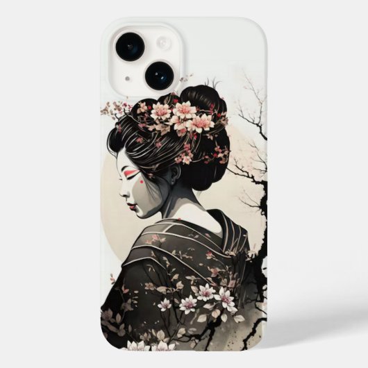 Anmutige japanische Geisha - Case-Mate iPhoneケース (裏面)