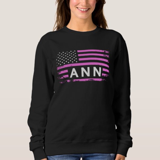 ANN AMERICAN FLAG  FOR ANN スウェットシャツ (正面)