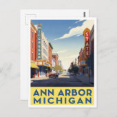 Ann Arbor Michigan Downtown Street Art ポストカード (正面/裏面)