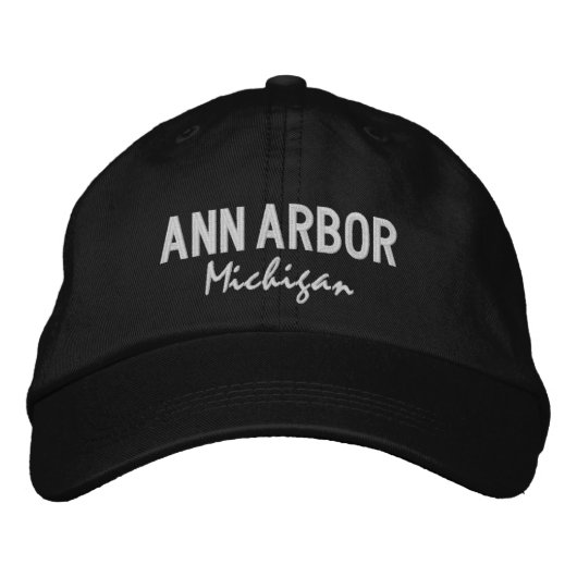 Ann Arbor Michigan Embroidered  Baseball Hat 刺繍入りキャップ (正面)