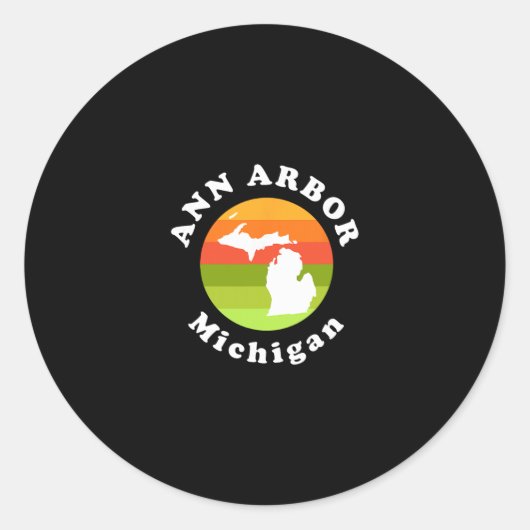 Ann Arbor Michigan Outdoors Sunrise Mi Vacation ラウンドシール (正面)