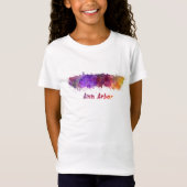 Ann Arbor skyline in watercolor Tシャツ (正面)