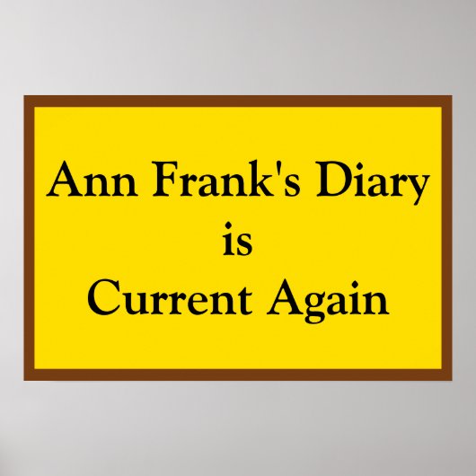 Ann Frank's Diary Current ポスター (正面)