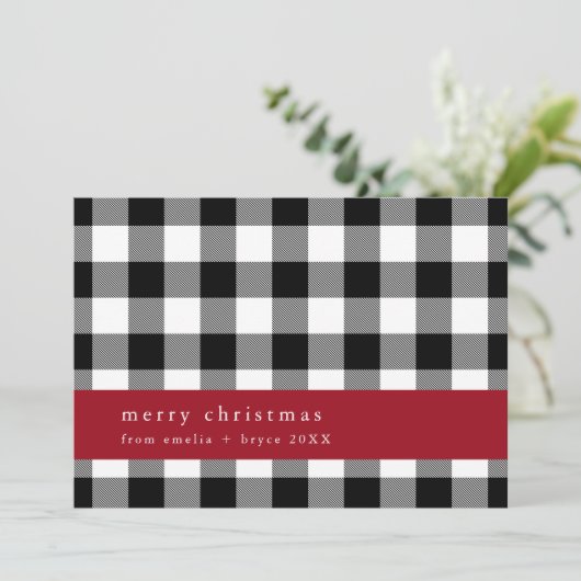 ANNAブラックプレイドファームハウスファミリーメリークリスマス シーズンカード (スタンド正面)