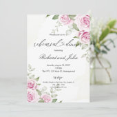 ANNAリハーサルディナー招待状/ソフトピンクローズ 招待状 (スタンド正面)