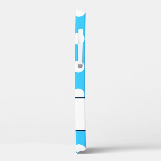 Anna -テンプレートの名前、ビッグ水玉模様ブルー Case-Mate iPhoneケース (裏面 / 左)