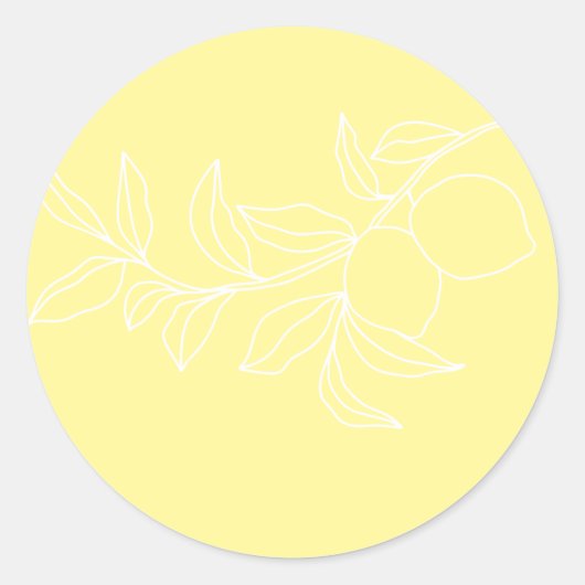 ANNA モダン Lemonイタリアンの結婚封筒用シール ラウンドシール (正面)