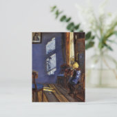 Anna Ancherによる青い部屋のアートの陽光 ポストカード (スタンド正面)