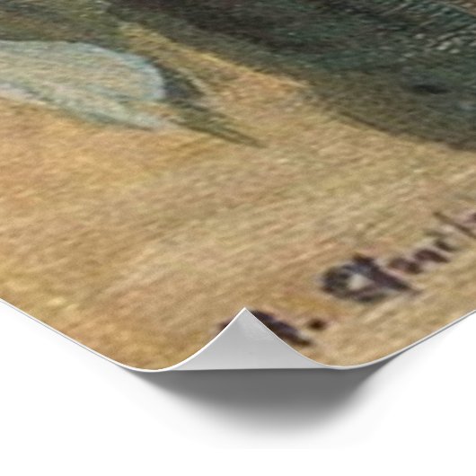 Anna Ancher's Blue Clematis in the Artist's Studio ポスター (角)