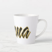 Anna black gold Lettering Latte Tasse カフェラテマグ (右)