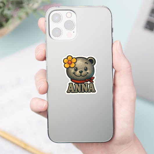Anna Cute Bear 1 シール (スマートフォン)