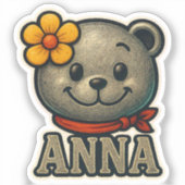 Anna Cute Bear 1 シール (正面)