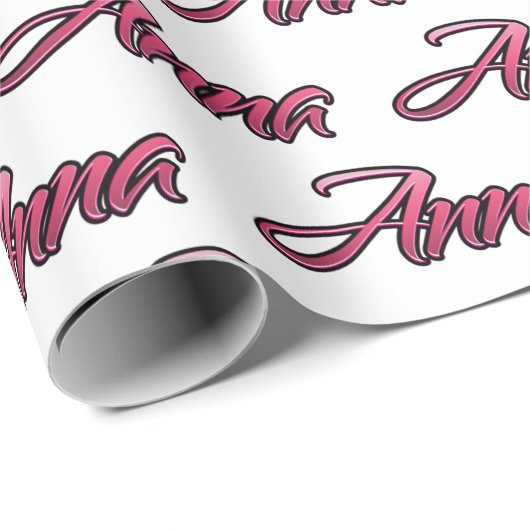 Anna faded pink personalisiertes Geschenkpapier ラッピングペーパー (ロールコーナー)