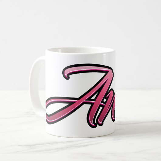 Anna faded pink Tasse Teetasse Kaffeetasse コーヒーマグカップ (正面左)
