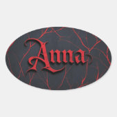 Anna In Gothic 楕円形シール (正面)