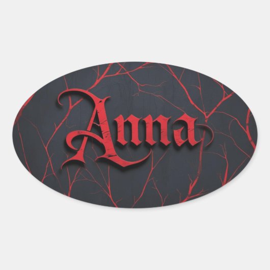 Anna In Gothic 楕円形シール (正面)