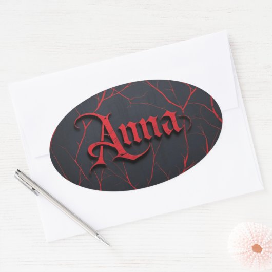 Anna In Gothic 楕円形シール (封筒)