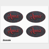 Anna In Gothic 楕円形シール (シート)