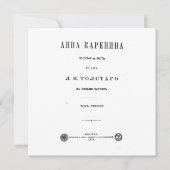 Anna Karenina - First Volume cover page (1878) カード (正面)