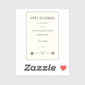 Anna Karenina - First Volume cover page (1878) シール (シート)