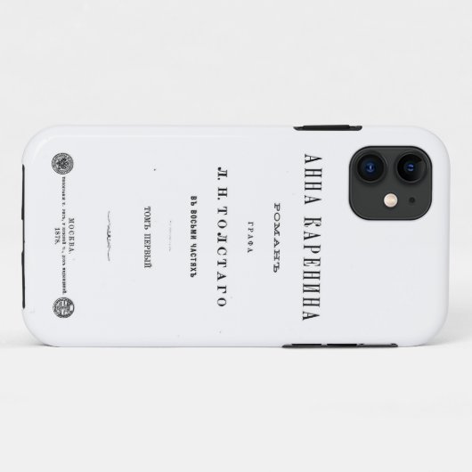 Anna Karenina - First Volume cover page (1878) Case-Mate iPhoneケース (裏面(横))