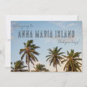 Anna Maria Floridaビーチ結婚式保存日 案内状 (正面)