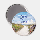 Anna Maria Island Floridaビーチ入口写真 マグネット (正面/裏面)