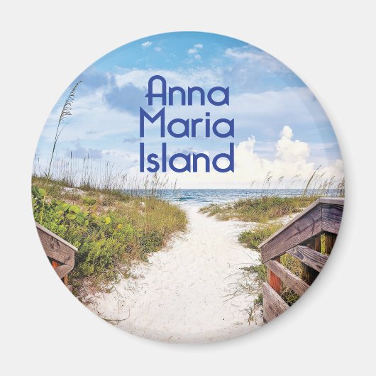 Anna Maria Island Floridaビーチ入口写真 マグネット (正面)