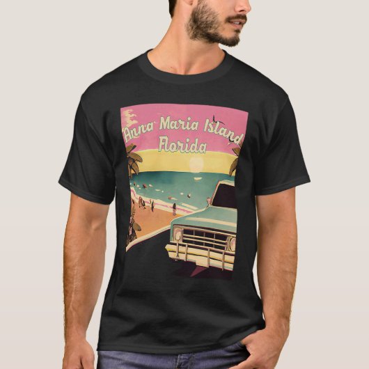 Anna Maria Island Retro Beach Vacation Graphics Fl Tシャツ (正面)