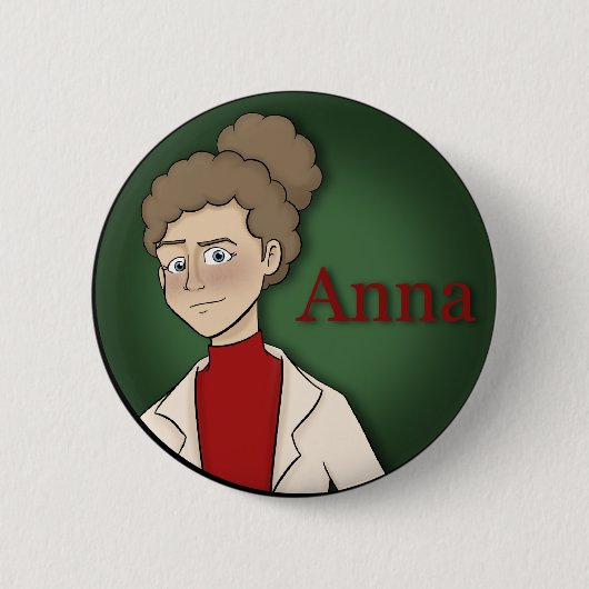 Anna O'Brien ボタン 缶バッジ (正面)