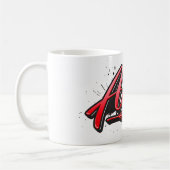 Anna red Heart Graffiti Tasse Kaffeetasse コーヒーマグカップ (左)